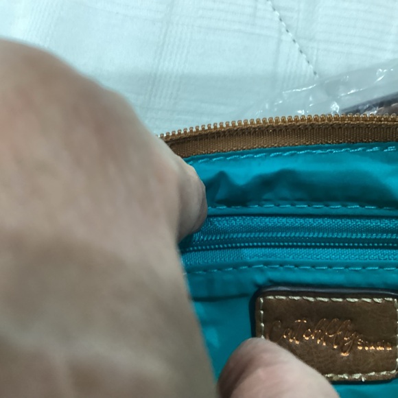 Western Cowhide Pattern Accent Shoulder Bag in Brown and Leopard -NWT - Picture 3 of 7